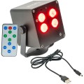 Šviesos efektas 4x3W LED RGB su akumuliatoriumi Ibiza Light TINYLED-RGB-WASH